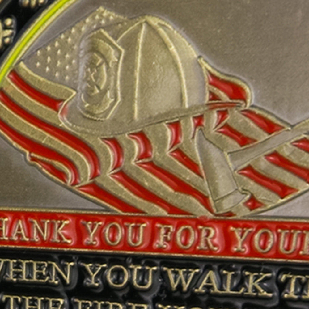 Firefighter Prayer Challenge Coin Isaiah 43:2 Firemans Honor Collectible Coin mysite