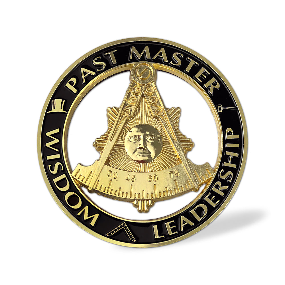 Masonic Past Master Round Black Car Auto Emblem mysite