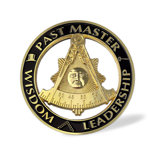 Masonic Past Master Round Black Car Auto Emblem mysite