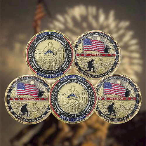 5 Pcs Veterans Military Challenge Coin Retirement Gift Coin Set mysite