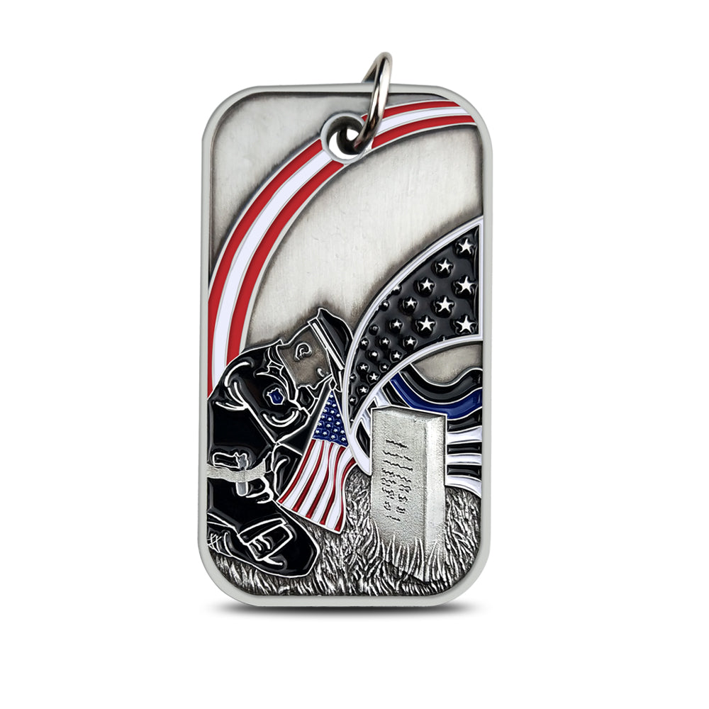 Police Commmorative Prayer Dog Tag Featured Challenge Coin Blue Lives Matter mysite
