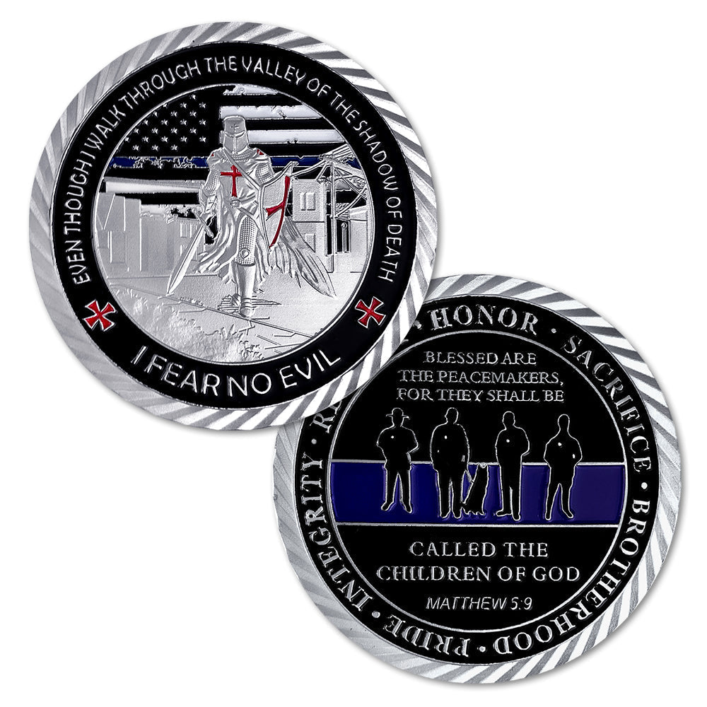 Police Justice Warrior Blue Lives Matter Challenge Coin mysite