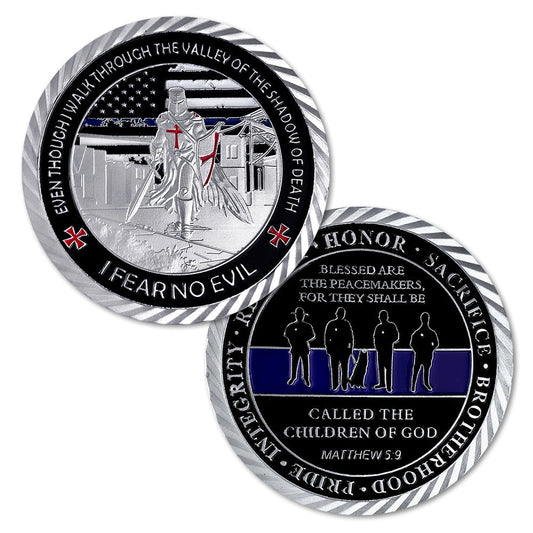 Police Justice Warrior Blue Lives Matter Challenge Coin mysite