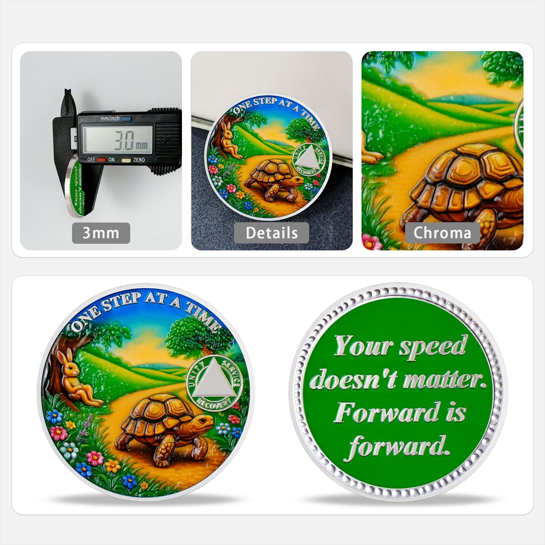 Personalized Slow and Steady Sobriety Coin mysite