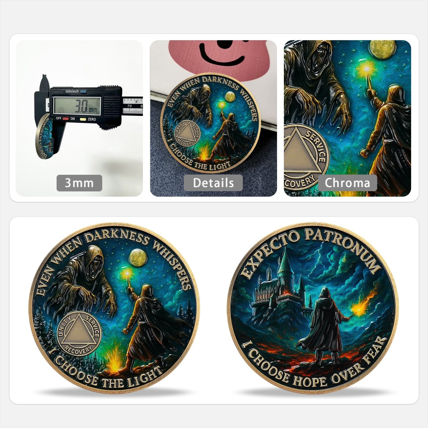 Personalized Darkness Whisper Recovery Sobriety Coin mysite