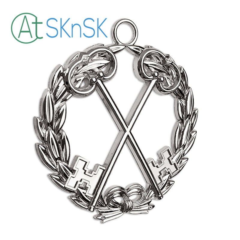 Masonic Treasurer Sliver Jewel Pendant the Cross Vault Keys mysite
