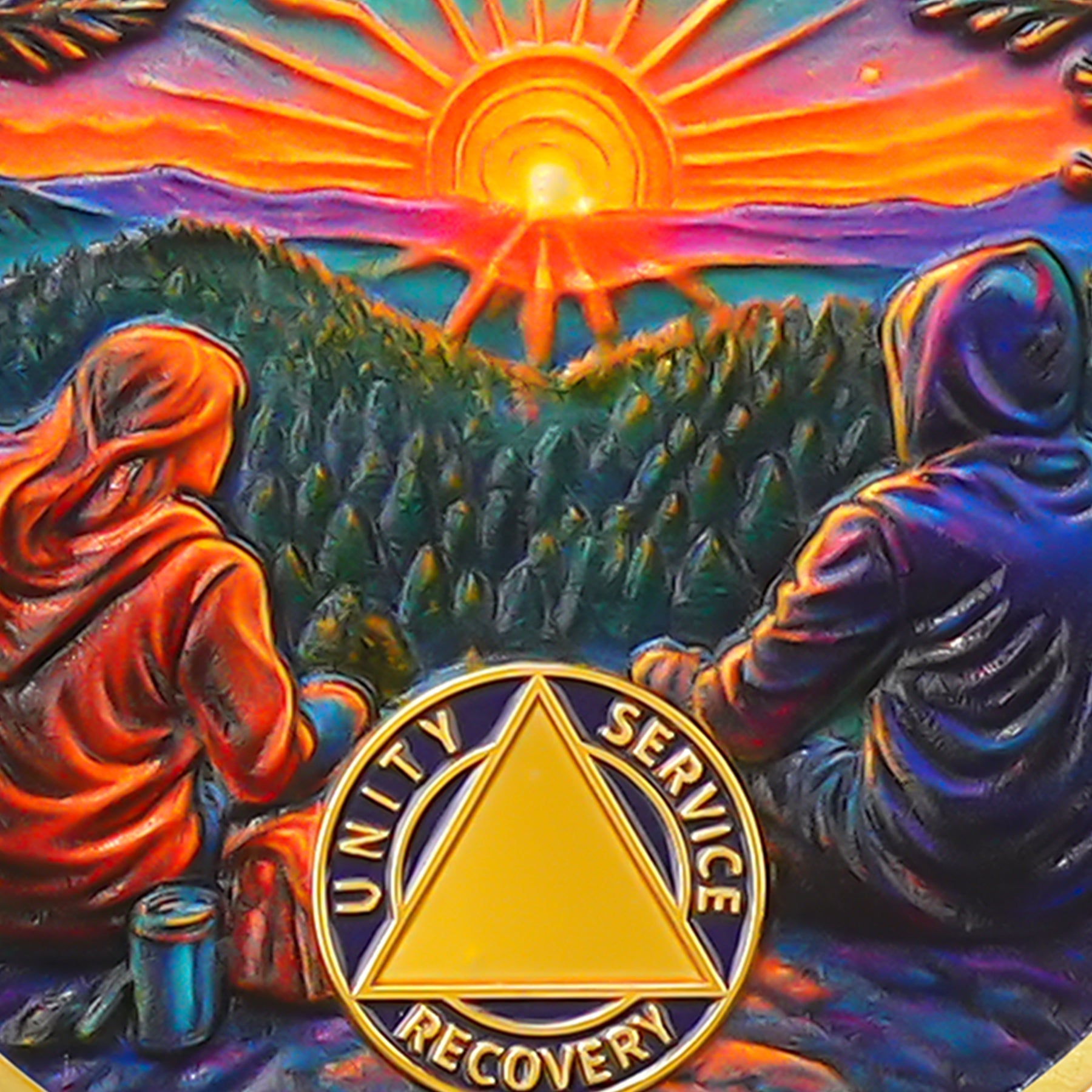 Personalized Step by Step Forest Sobriety Coin mysite