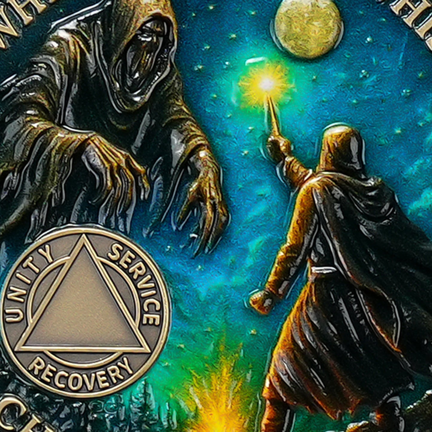 Personalized Darkness Whisper Recovery Sobriety Coin mysite