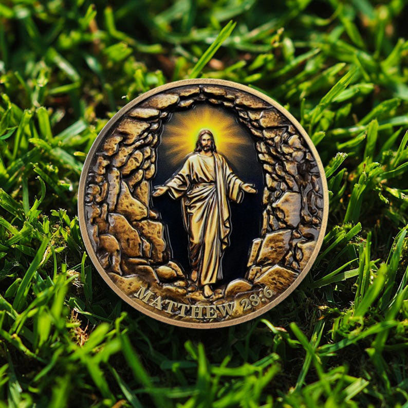 Jesus Stone Tomb Resurrection Religious Coin mysite