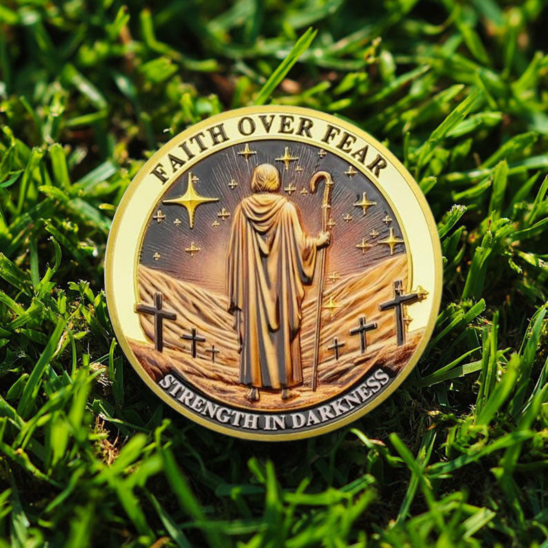Faith Over Fear Christian Challenge Coin mysite