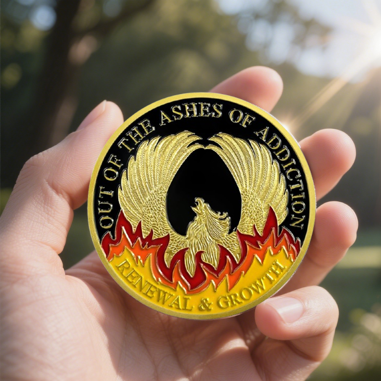Rebirth from the Ashes Phoenix Sobriety Coin mysite