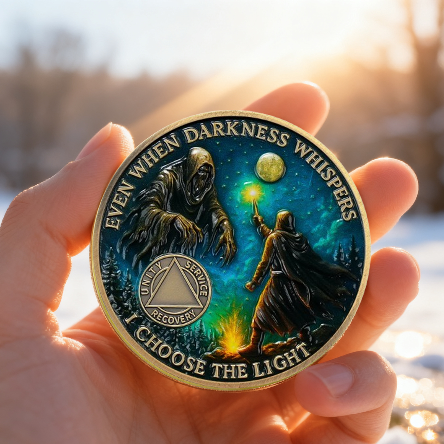 Personalized Darkness Whisper Recovery Sobriety Coin mysite