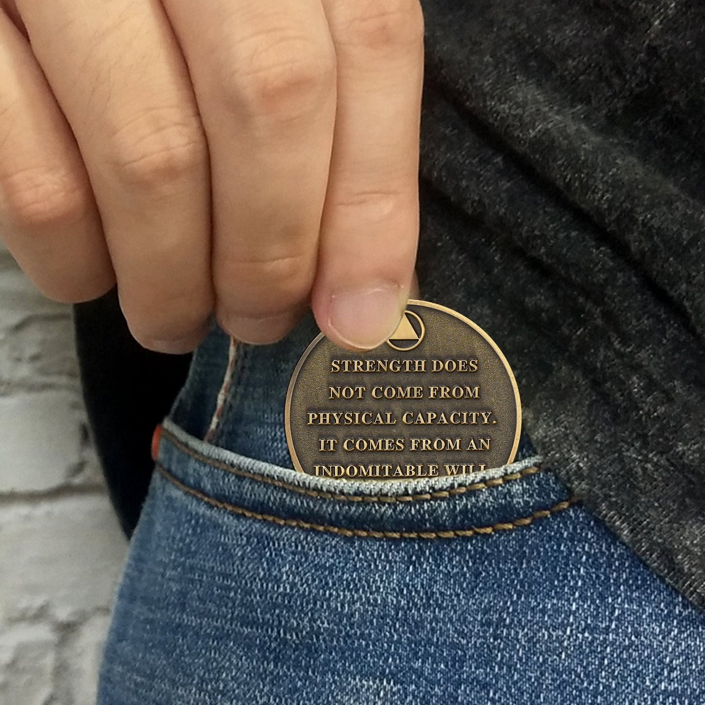 Personalized The Desert Dawn of Unbreakable Will Sobriety Coin mysite