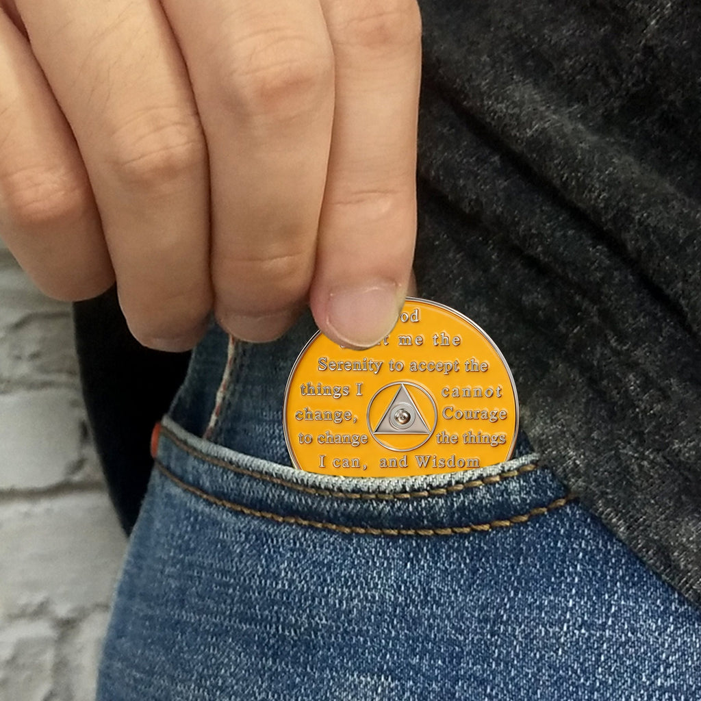 3D Embrace Courage with the Moon Wolf Recovery Sobriety Coin mysite