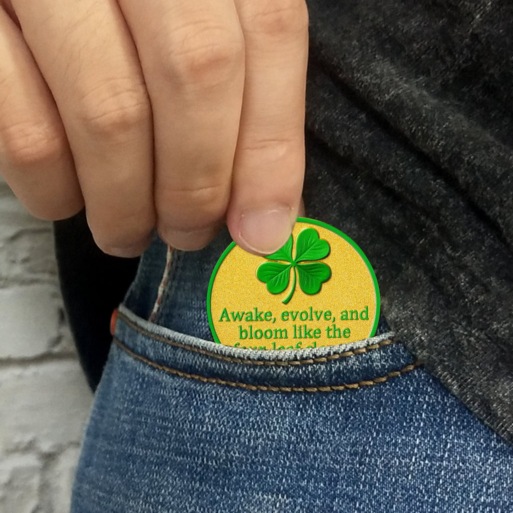 Four-Leaf Clover Sobriety Coin mysite