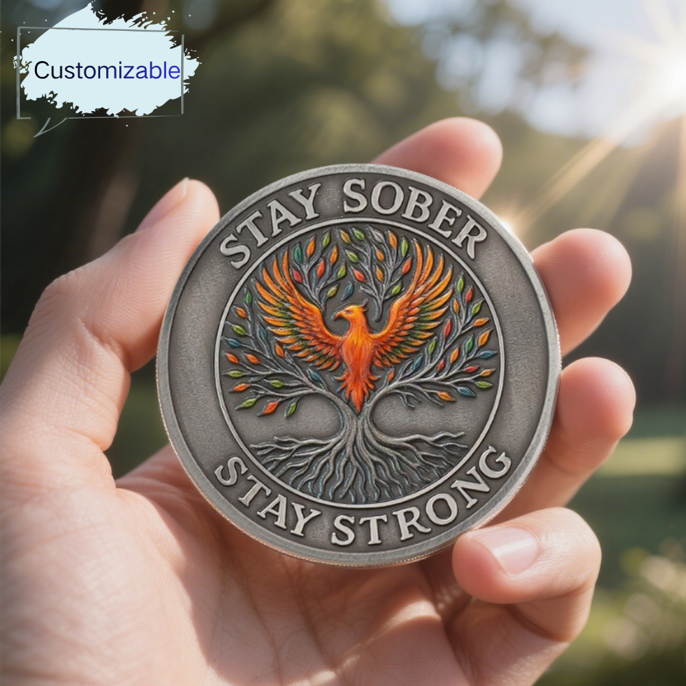 Personalized Phoenix Tree of Life Sobriety Coin mysite