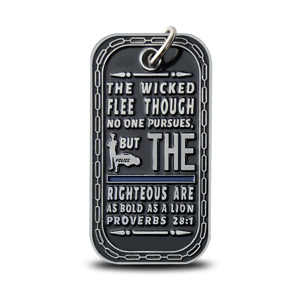 LEO Challenge Coin A Thin Blue Line Dog Tag Police Lion Featured Collectible mysite