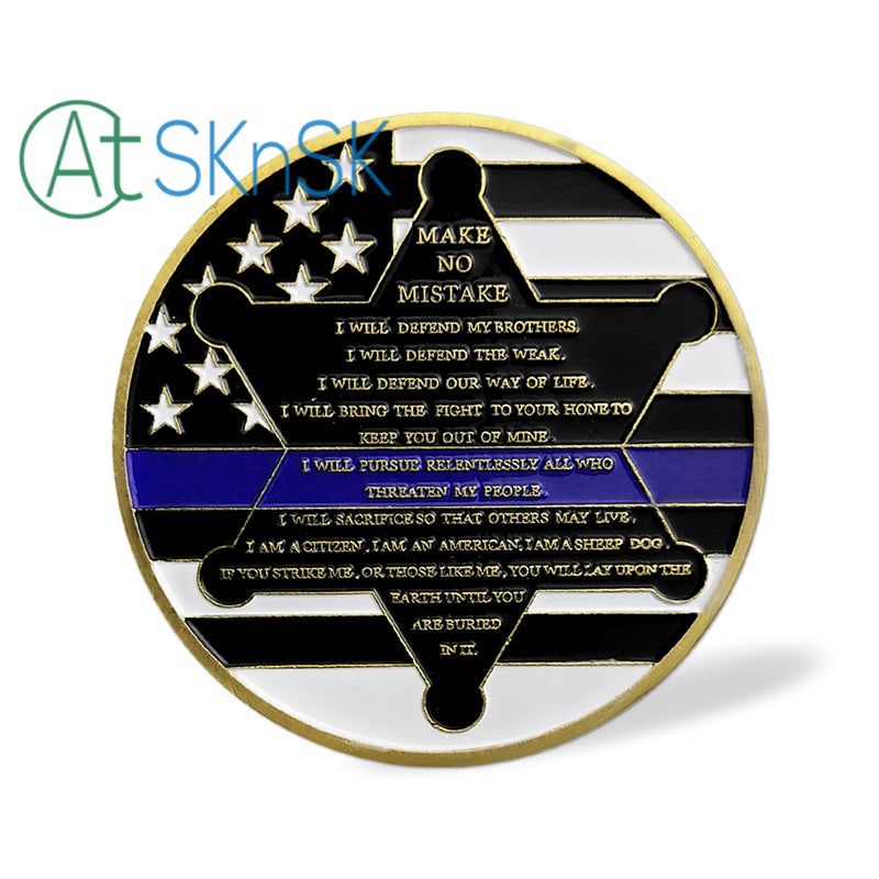 Police Armor of God Motto Challenge Coin mysite