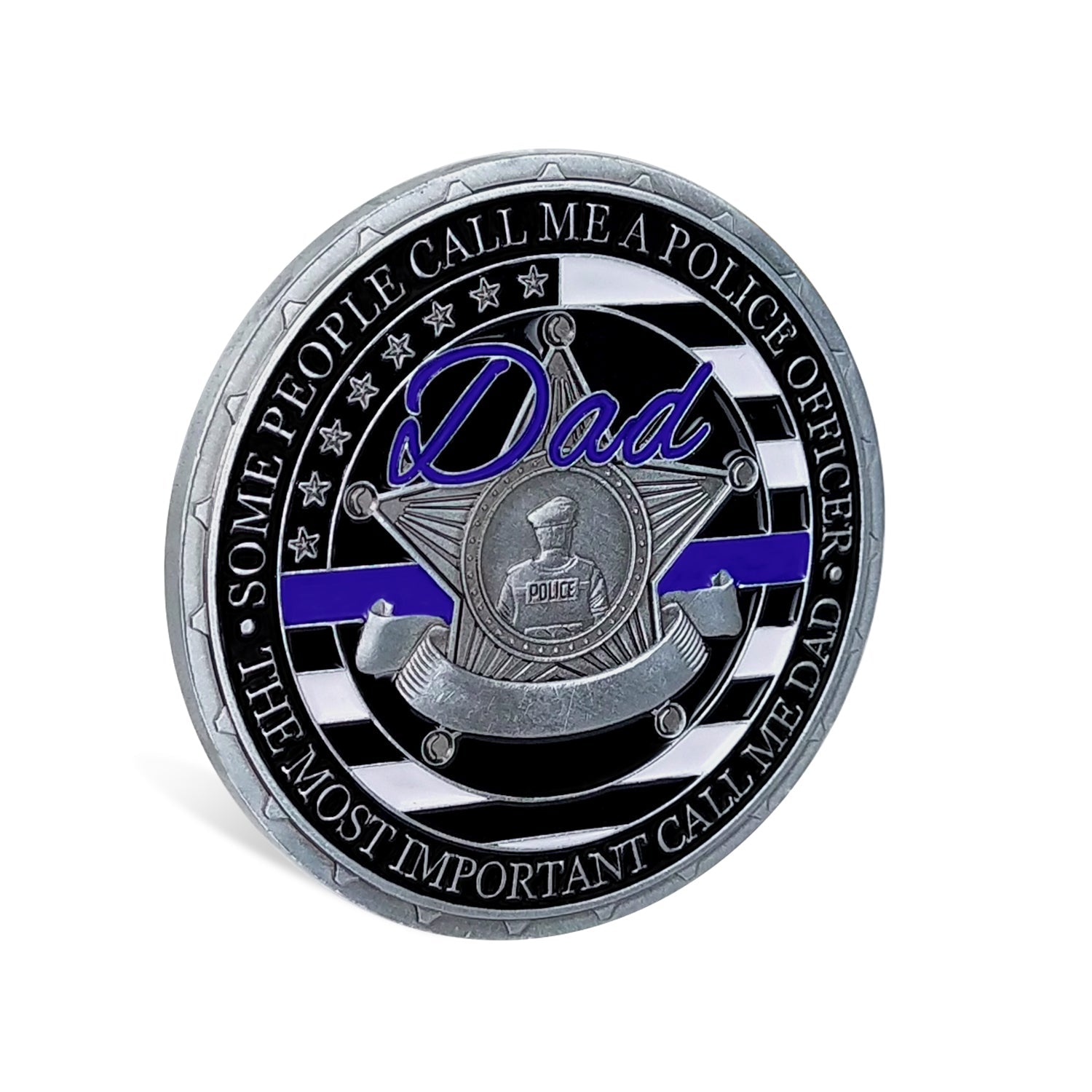 Police Officer Family Challenge Coin Honor Dad Father Respect Collectible Gift Coin mysite