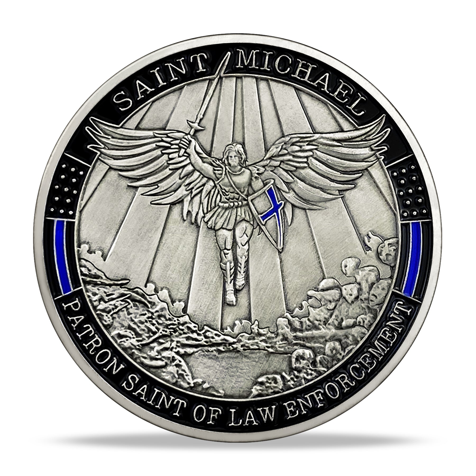 Winged Angel Police Badge Challenge Coin mysite