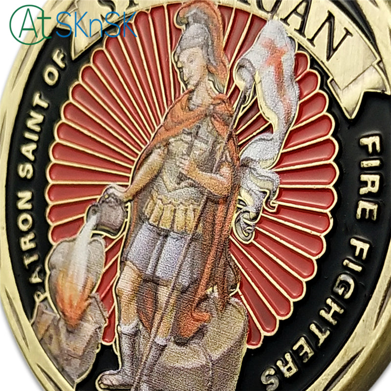 US Firefighter Motto St Florian Challenge Coin mysite