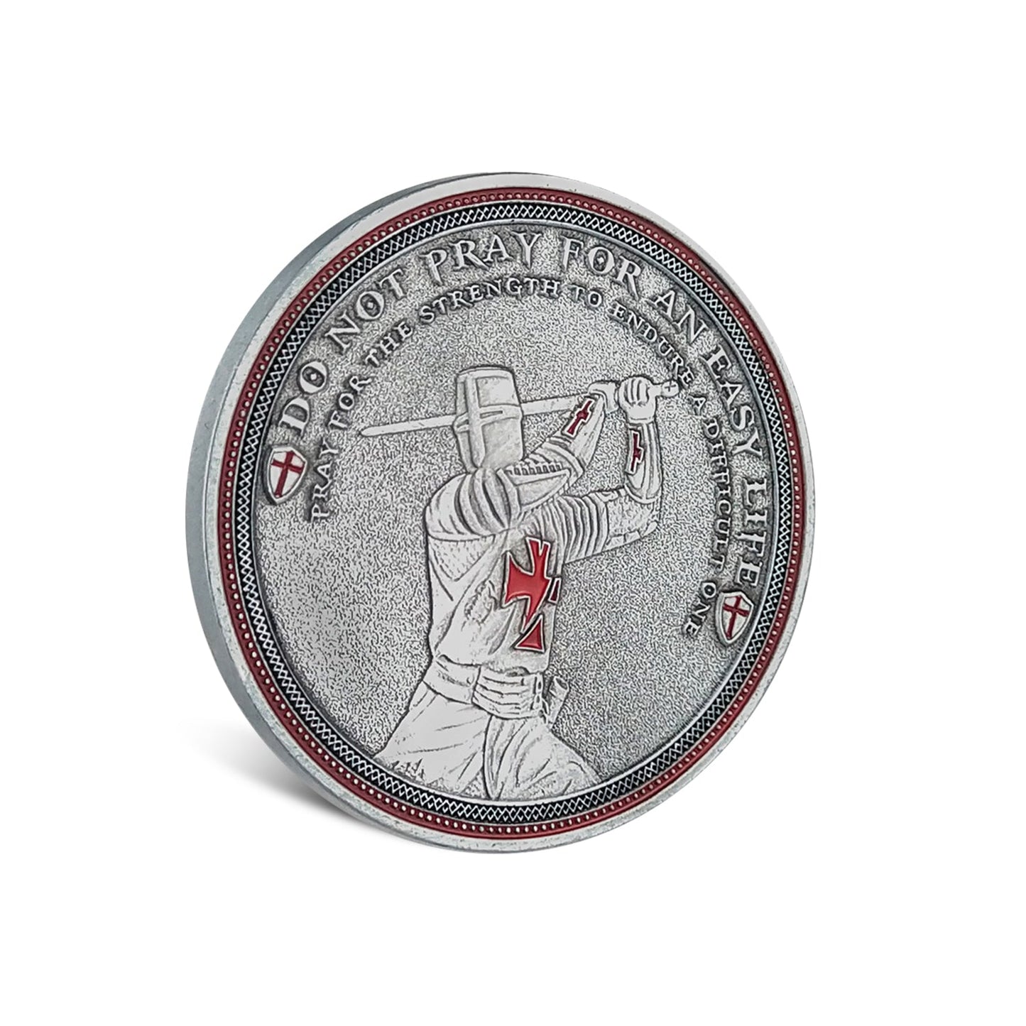 Knight Templar Challenge Coin Red Cross Religious Coin Collection Commemorative Gift mysite