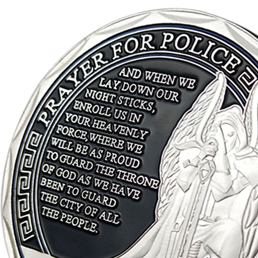 Sheriff Challenge Coin Six Pointed Star Silver Police Badge St Michael Coin mysite