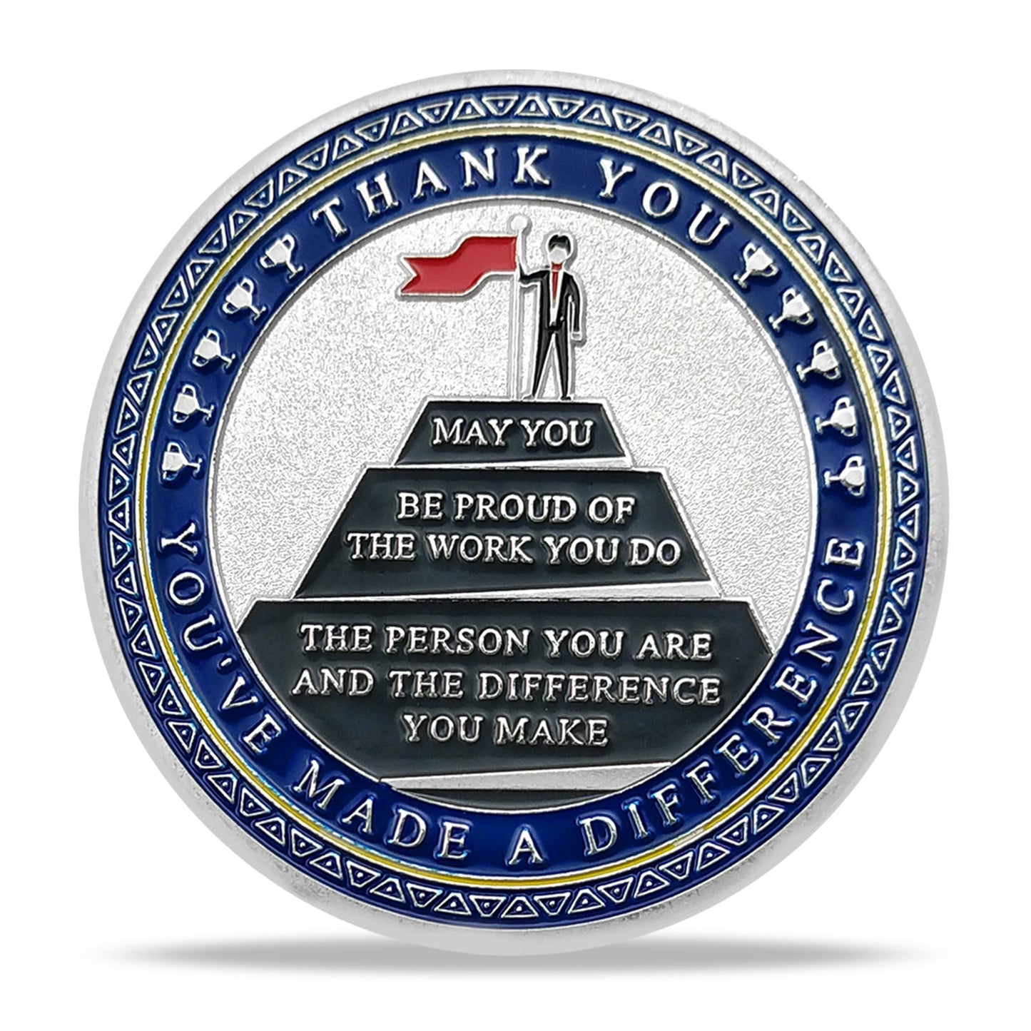 Encouragement Challenge Coin-employee Appreciation Gifts Inspirational Thank You Coin for Students and Cowokers-roads and Red Flags mysite
