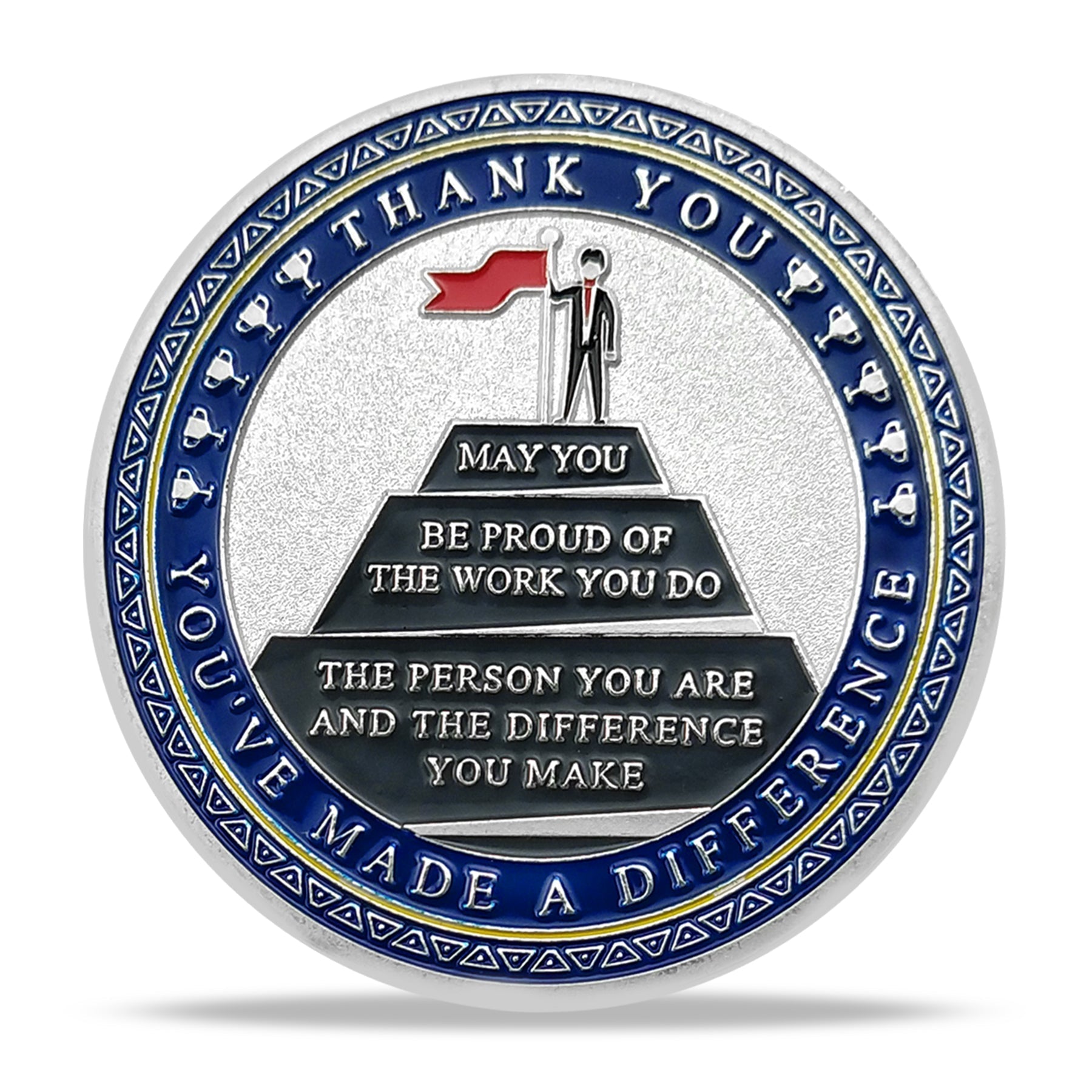 Encouragement Challenge Coin-employee Appreciation Gifts Inspirational Thank You Coin for Students and Cowokers-roads and Red Flags mysite