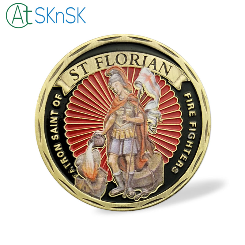 US Firefighter Motto St Florian Challenge Coin mysite