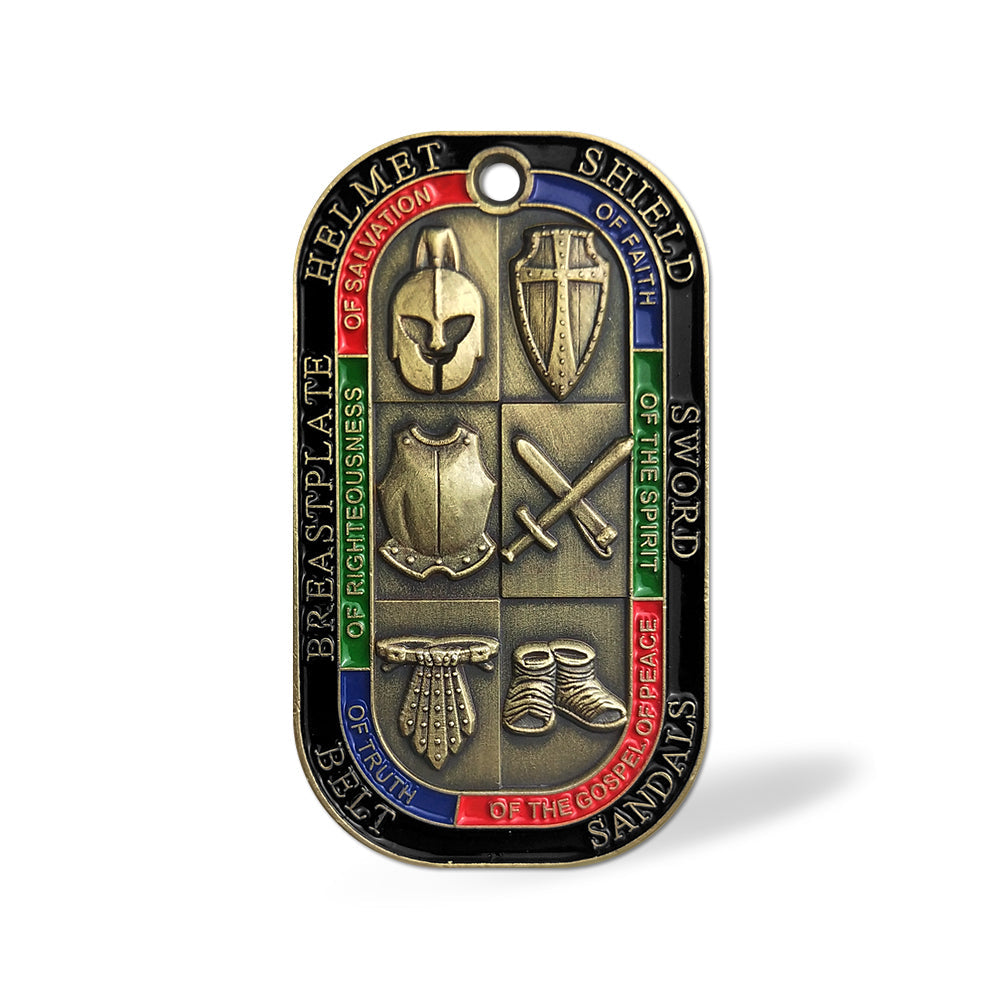Put on The Whole Armor of God Dog Tag Pendant Necklace mysite