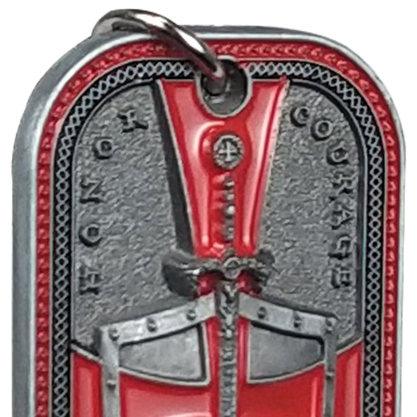 Knights Templar Cross Dog Tag Crusader Sword and Shield Life Creed Necklace mysite