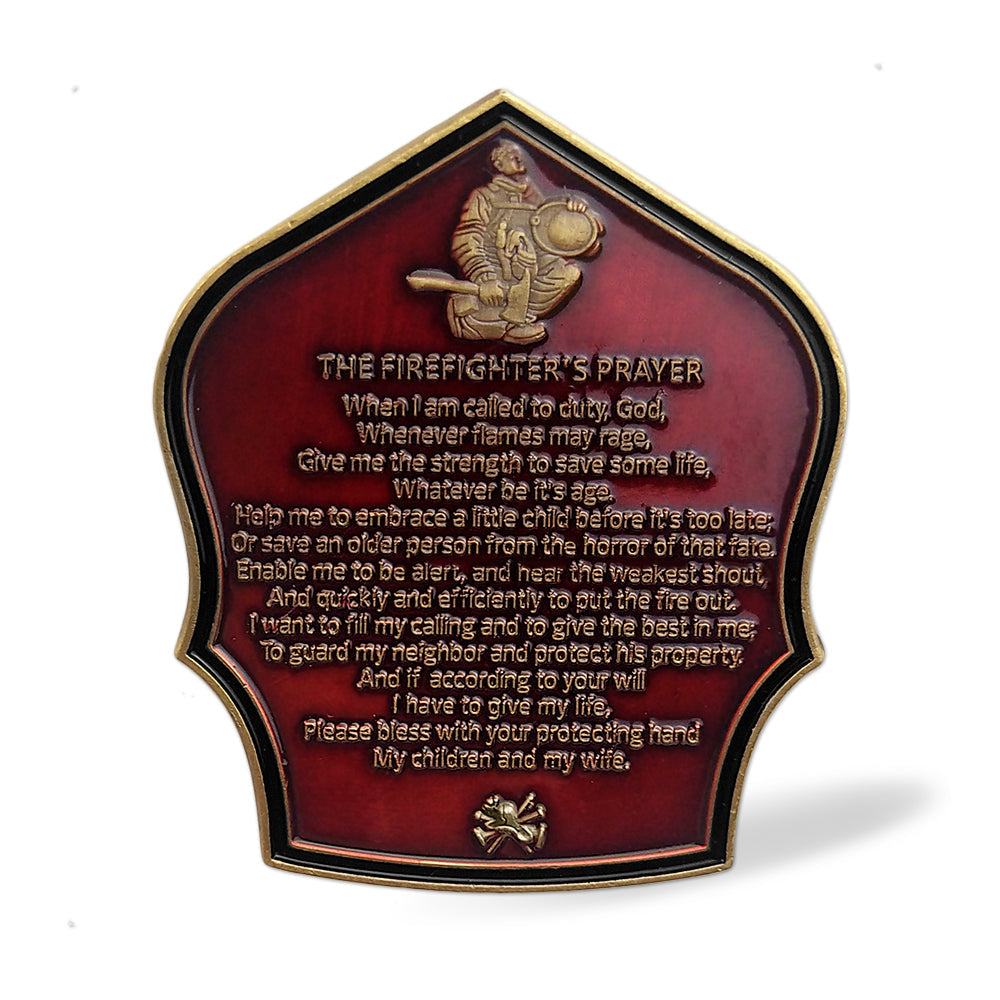 Firefighter Prayer 911 Fallen Hero Challenge Coin mysite