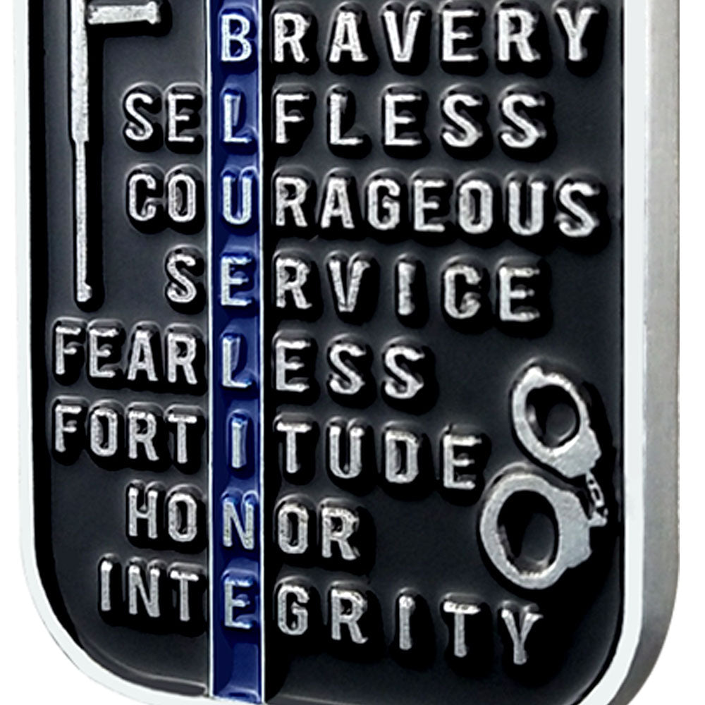 Police Commmorative Prayer Dog Tag Featured Challenge Coin Blue Lives Matter mysite