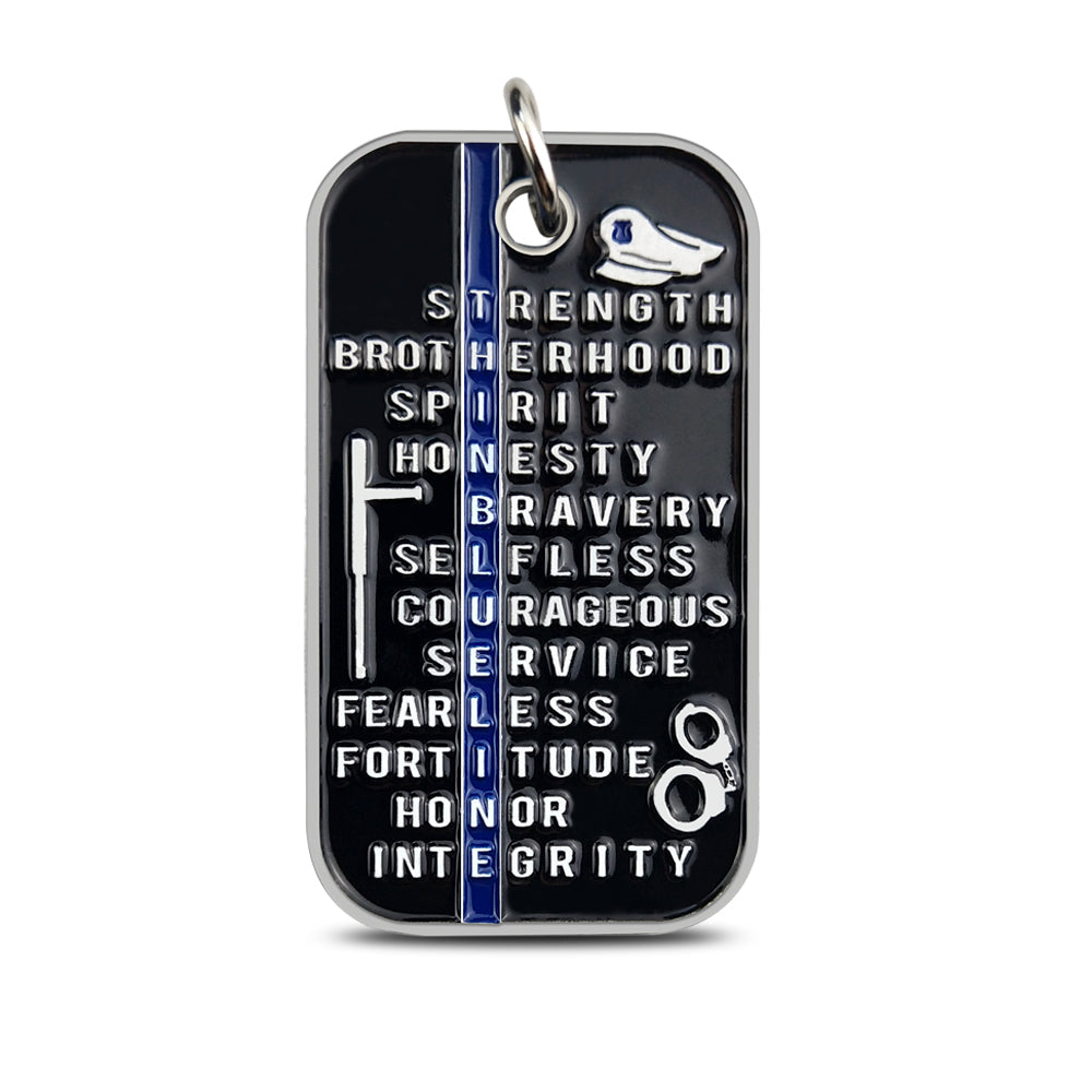 Police Commmorative Prayer Dog Tag Featured Challenge Coin Blue Lives Matter mysite