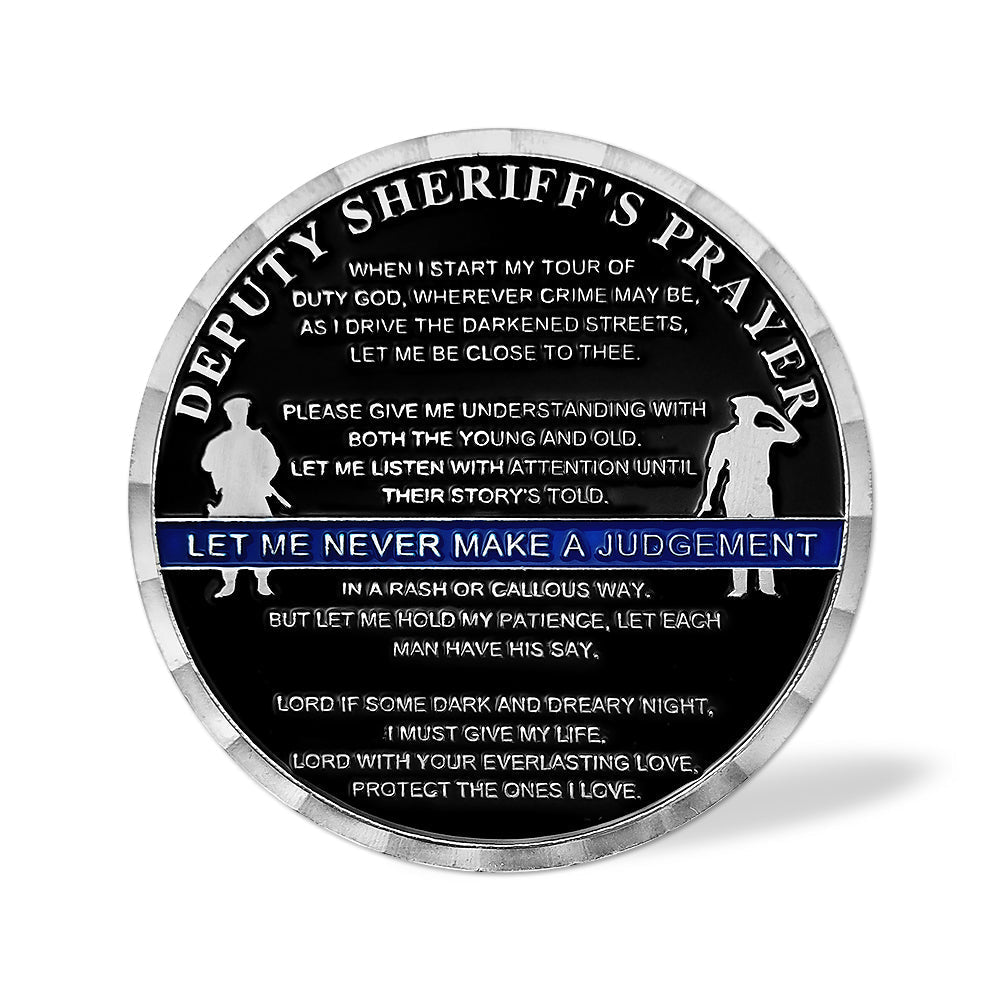 Deputy Sheriff's Prayer Spartan Warrior Police Challenge Coin mysite