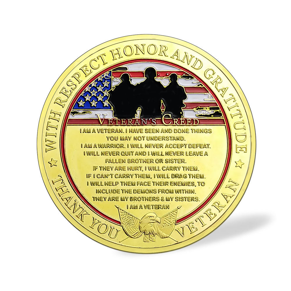 United States Veteran Creed Challenge Coin mysite