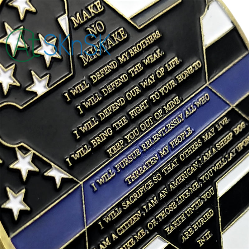 Police Armor of God Motto Challenge Coin mysite