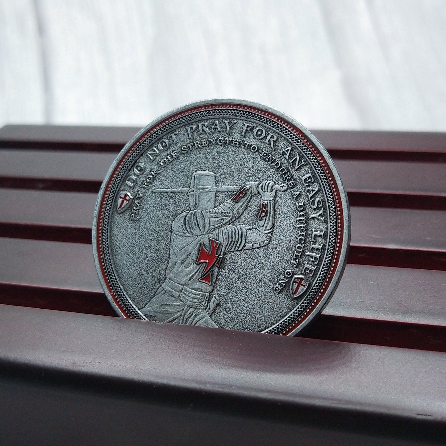 Knight Templar Challenge Coin Red Cross Religious Coin Collection Commemorative Gift mysite