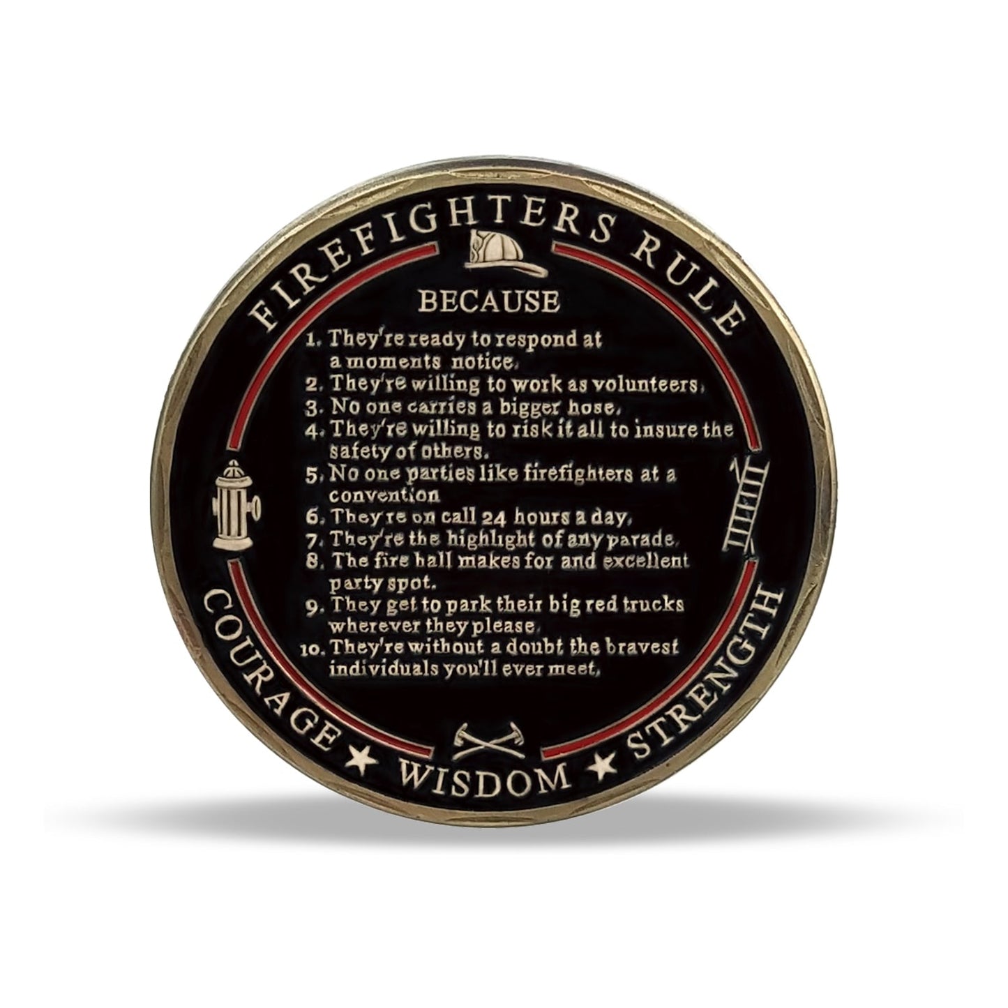 Firefighters Rule Challenge Coin ISAIAH 43:2 Firemans Medallion mysite