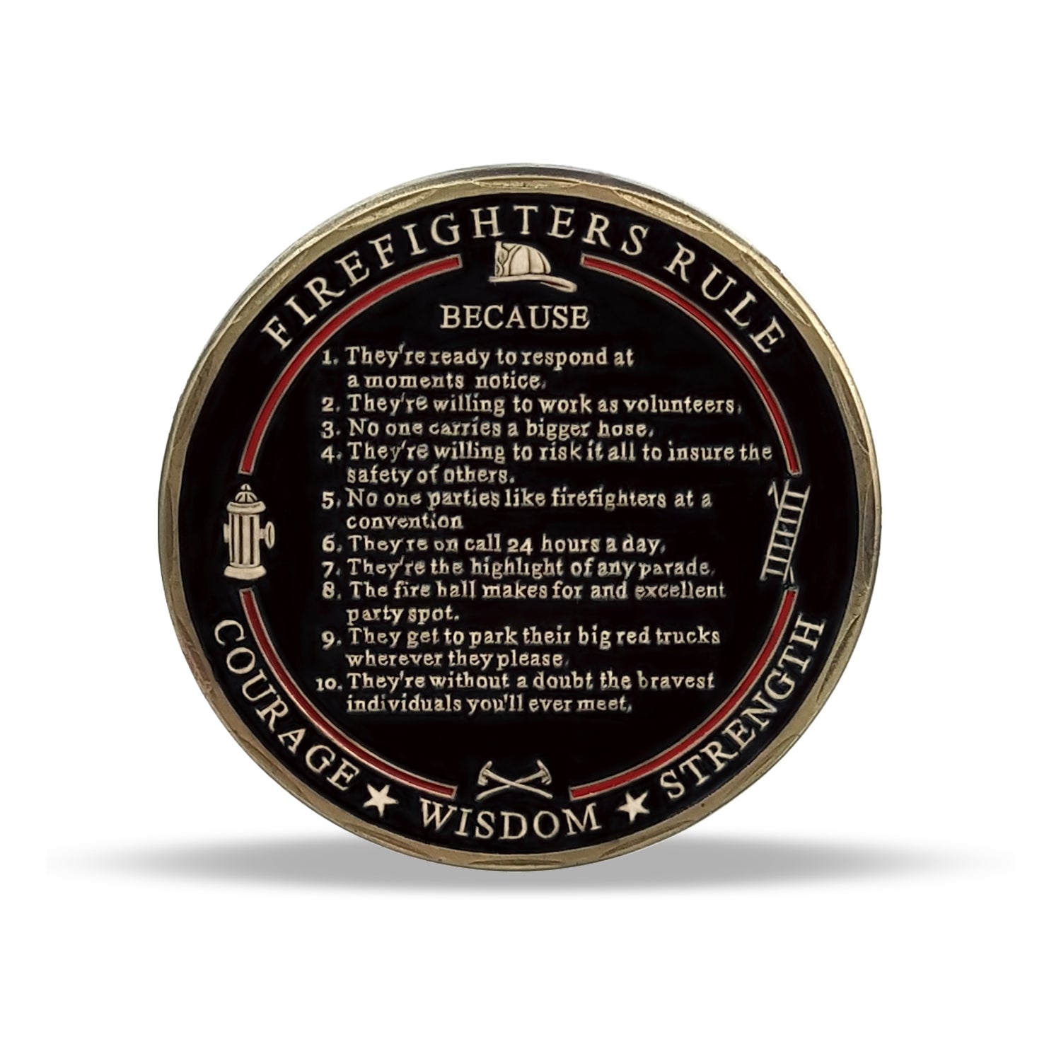 Firefighters Rule Challenge Coin ISAIAH 43:2 Firemans Medallion mysite