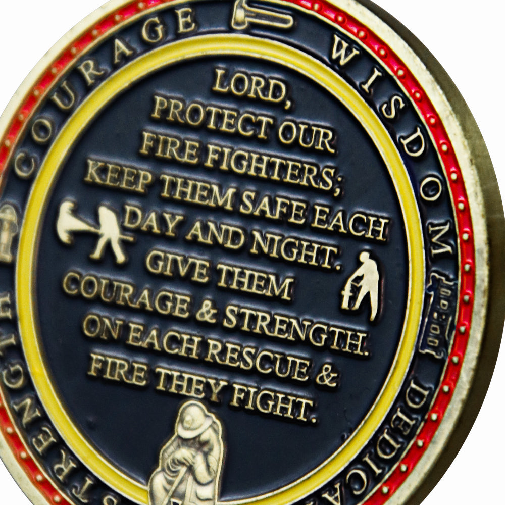 First In Last Out Firefighter Prayer Challenge Coin mysite