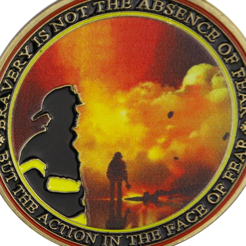 Firefighter Prayer Challenge Coin Isaiah 43:2 Firemans Honor Collectible Coin mysite