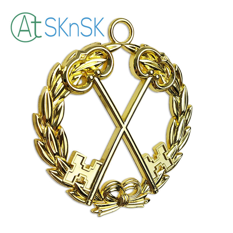 Masonic Treasurer Gold Jewel Pendant the Cross Vault Keys mysite