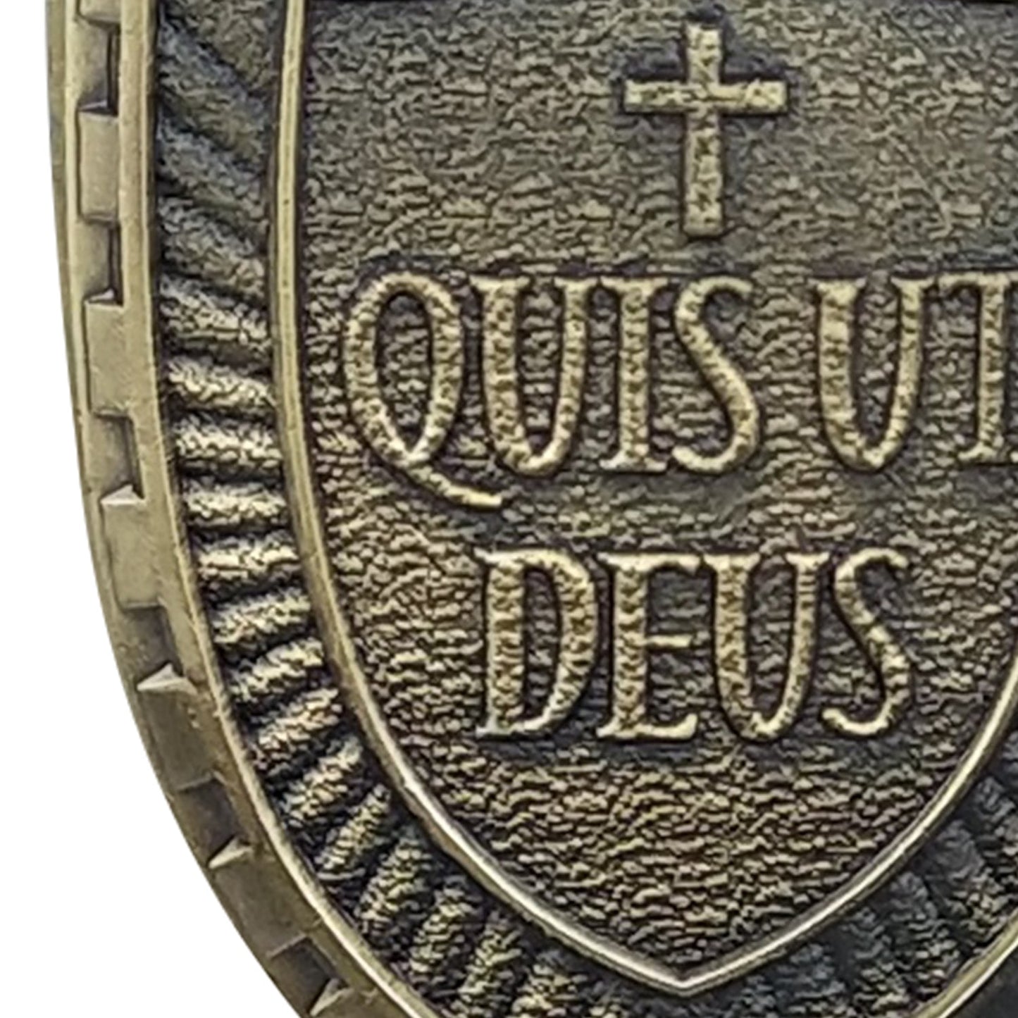St Micheal Archangel Shield Challenge Coin Quis ut Deus Christian Gift for Men mysite