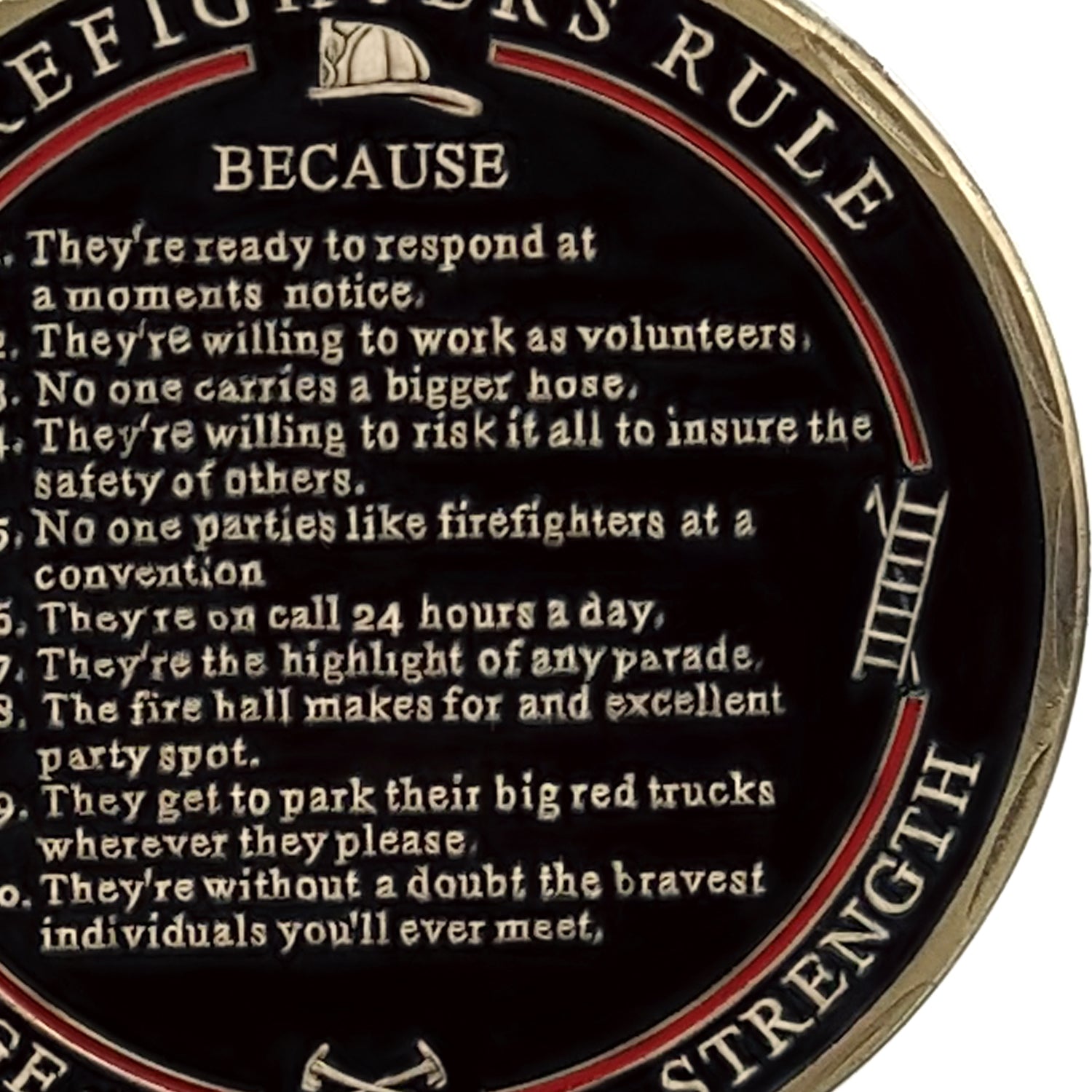 Firefighters Rule Challenge Coin ISAIAH 43:2 Firemans Medallion mysite