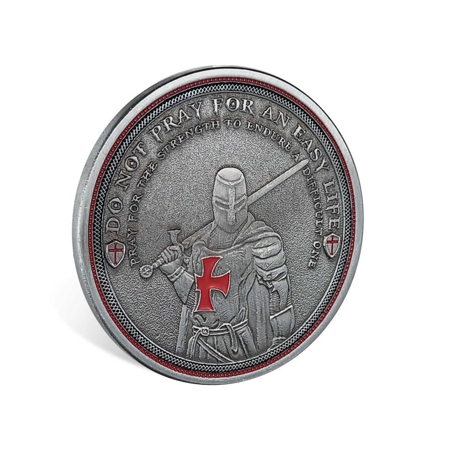 Knight Templar Challenge Coin Red Cross Religious Coin Collection Commemorative Gift mysite