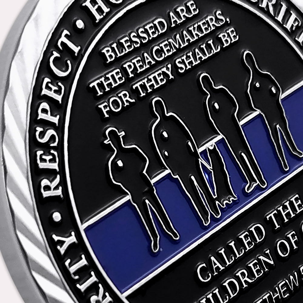 Police Justice Warrior Blue Lives Matter Challenge Coin mysite