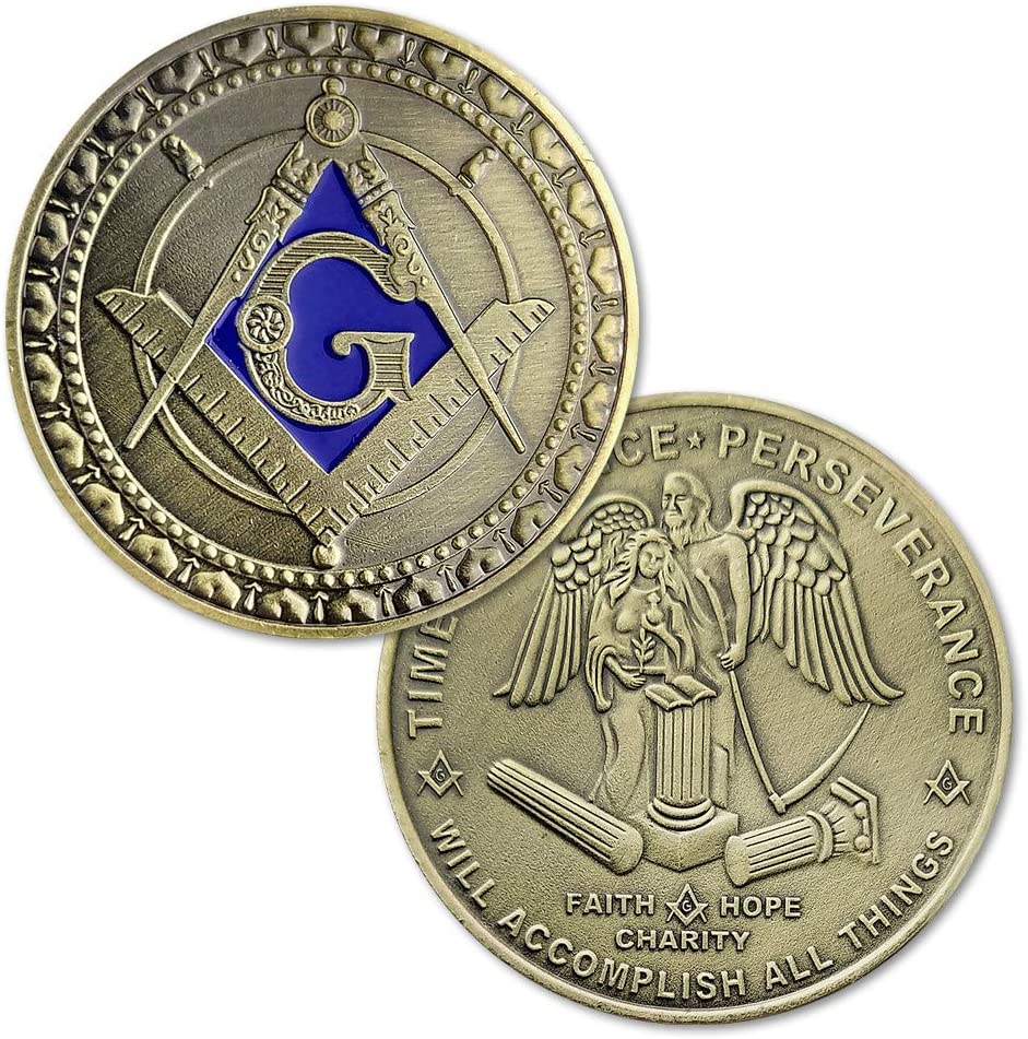 Masonic Challenge Coin With Guardian Angel Master Freemason Member Gift mysite