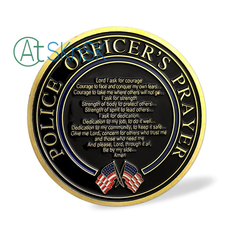 Police Officer's Prayer St Michael Challenge Coin mysite